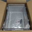 ABS Electrical Junction Box, Ventilated Design, Cable Grommets, IP65 Waterproof Enclosure, Indoor/Outdoor Use with Mounting Panel (Clear Cover, 11.8"x7.9"x5.1")