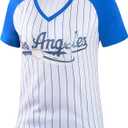 Womens City Baseball Fans V Neck Cage Raglan T-Shirts (XXXL)