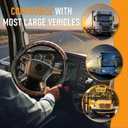 Heavy Duty Truck Steering Wheel Cover 17.5-18 Inch, Carbon Fiber with Anti-Slip Grip, X-Large Wheel Protector for Commercial Semi-Trucks, Buses and RVs (Gray/Black)