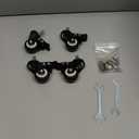 2" Stem casters Set of 4 Heavy Duty Inch Threaded Stem 5/16"- 18 x 1 casters Wheels Furniture Wheels