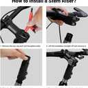 LERWAY Bike Stem Riser Extender MTB Handlebar Stem Adapter with Hex Key for 1-1/8" 28.6mm Fork Aluminum Black