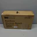 Bamboo Shower Bench Inside Shower Stool with Storage Shelf, Spa Bath Chair for Bathroom, Seat or Organizer for Living Room, Bedroom and Garden - Great for All Ages Elderly (Small, Natural) (Small 16x10x17 Inch)