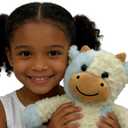 2 x YUKOUQIAN Cow Stuffed Animal Cow Plush Doll Toy 11.8 inch for Girls Boys (Stand Cow Light Blue)