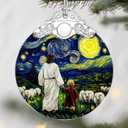 Christmas Ornaments: Starry Night Ornament, Christmas Tree Decorations, Jesus with Child Holiday Decor, Stocking Stuffers, Gift Ideas, Xmas Gifts, Christian Religious Gift for Her Or Him
