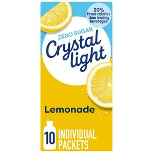 Crystal Light Drink Mix, 1 Packets, for Convenient On-the-Go Flavorful Hydration, Lemonade Natural Flavor With Other Natural Flavors, Zero Sugar, 1.4 oz, BBD 02/25/2027