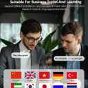 AI Translation Earbuds Real Time, 3-in-1 Translator Earbuds 150 Languages & Accents,language translation earbuds, fit iOS and Android, Open-Ear Clip-On Design Fit for Business Travel Learning(Black)