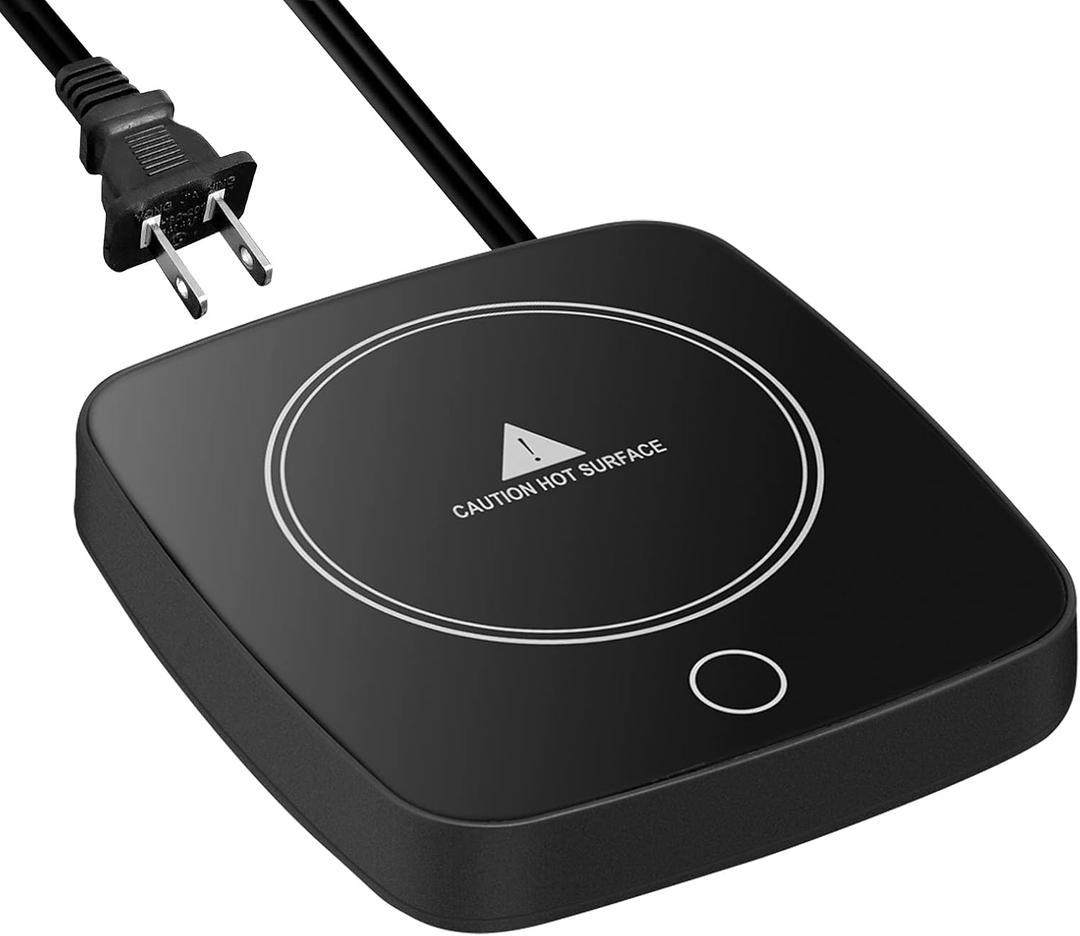 Coffee Mug Warmer Waterproof Smart Cup Warmer with 3 Temperature Setting for Warming & Heating Coffee, Beverage, Milk, Tea and Hot Chocolate (Black)