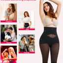 Gotoly Shapewear Tummy Control High Waisted Butt Lifting Shapewear Body Shaper Capri Shapewear Shorts Thigh Slimmer (Black, L)