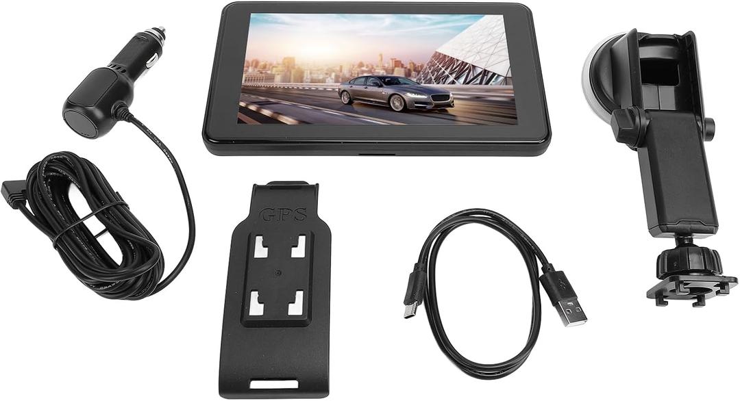 7 Inch Portable Car Stereo LCD Navigation with, Auto Voice Control, Universal Fit for Carlife, MP5, and Screen Casting