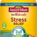  Nature Made Wellblends Stress Relief Gummies, L theanine 200mg to Help Reduce Stress, with GABA 100mg, Same Day Stress Support, 40 Strawberry Flavor Gummies, : BB Date: Sep 2026