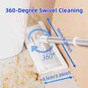 Mini Sweeper Mop No-Touch Dirty Cleaning Flat Dust Mop for Dry Wet Disposable Pads, Multi Surface Mop Floor Mopping and Sweeping Cleaning Head for Kitchen Wall Bathroom Toilet Corners Window