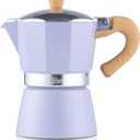 Bincoo Cute Espresso Maker Stovetop - Small Moka Pot 2 Espresso Cups/120ML,Espresso Pot Italian Coffee Maker for Home Camping Cafe Office (Purple)