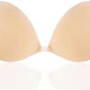 Niidor Adhesive Strapless Bra for Women Sticky Invisible Push up Silicone Bra for Backless Dress 2025 Upgraded Clasp Bras