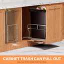 YJHome Pull Out TrashCan Under Cabinet with 31Qt 8Gal Garbage, Under Sink TrashCan with Soft-Close Slides, Cabinet TrashCan Pull Out Kit with Door Mounting Kit for Minimum Opening 12" W