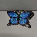 Metal Butterfly Wall Decor, Outdoor Wall Art Decor 3D Butterfly Wall Hanging Decor Sculpture Statue Fence Balcony Patio Living Room Garden Outdoor(4 Pack)