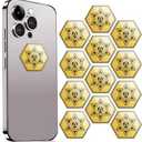 Protection Stickers for Cell Phones- Phone Sticker from All Phones/Tablets/Laptops/Computer/WiFi... All Devices-Gold (11 Pcs)