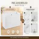 Pre-assembled Rectangular Large Lamp Shade, Include Harp, Finial, 16 x 8 x 10 inch