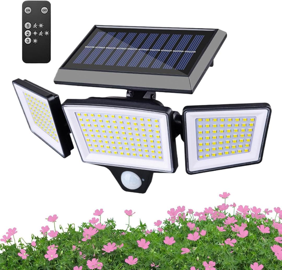 Solar Lights Outdoor - 2500 LM Waterproof Motion Sensor Spotlight, High Output Yard Lighting, Great for Outside Garden Patio Tree House Porch, Security Safety Fixture