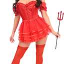 Top Drawer 4 PC Devil Corset & Tutu Costume (4X)