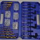 Orion Motor Tech 144pc Thread Repair Kit, Metric Helicoil Repair Kit with HSS Drill Bits Taps Inserts, Auto Rethreading Restorer Tool Kit in 1/4" 5/16" 3/8" 7/16" 1/2" & M5 M6 M8 M10 M12 Sizes 