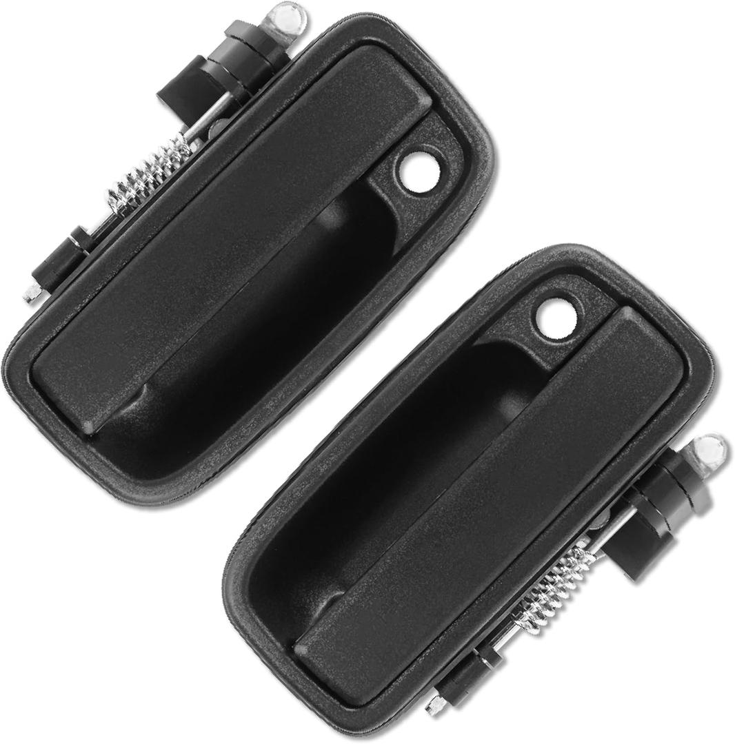 BlueStars Front Left & Right Exterior Door Handle Pair - Compatible with 1995-2004 Toyota Tacoma Trucks - Replaces# 69220-35020, 69210-35020 with Keyhole