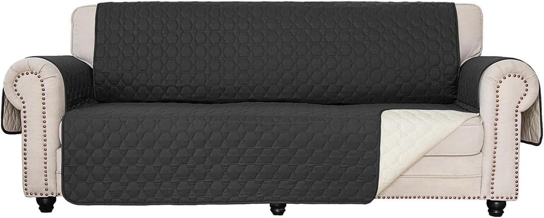 RBSC Home Sofa Slipovers Waterproof Sofa Covers for Dogs, Couch, Loveseat and Large Sofas (Black, 78")