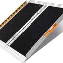FACHNUO 3 Feet Portable Wheelchair Ramp, Non-Skid Aluminum Handicap Ramps with Handle, Folding Threshold Wheel Chair Ramp for Home Steps, Stairs, Entry, Threshold, Curbs, Stairs, 800LBS Capacity