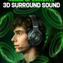 Wireless Gaming Headset for XBOX Series X|S|One, PC, PS5, PS4, Mac, Switch, Gaming Headphones with 2.4GHz, Bluetooth 5.4, 40MM 3D Stereo Sound, 40H Battery, Retractable Noise Canceling Mic,3.5mm Wired