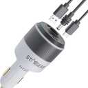 Starlink Mini Car Adapter, 3-in-1 Car Charger for Starlink Mini, 12V to 24V DC Step Up Converter with Dual USB Ports, Cigarette Lighter Adapter for Starlink Mini Power Supply,Ideal for RV,Boat,Trailer