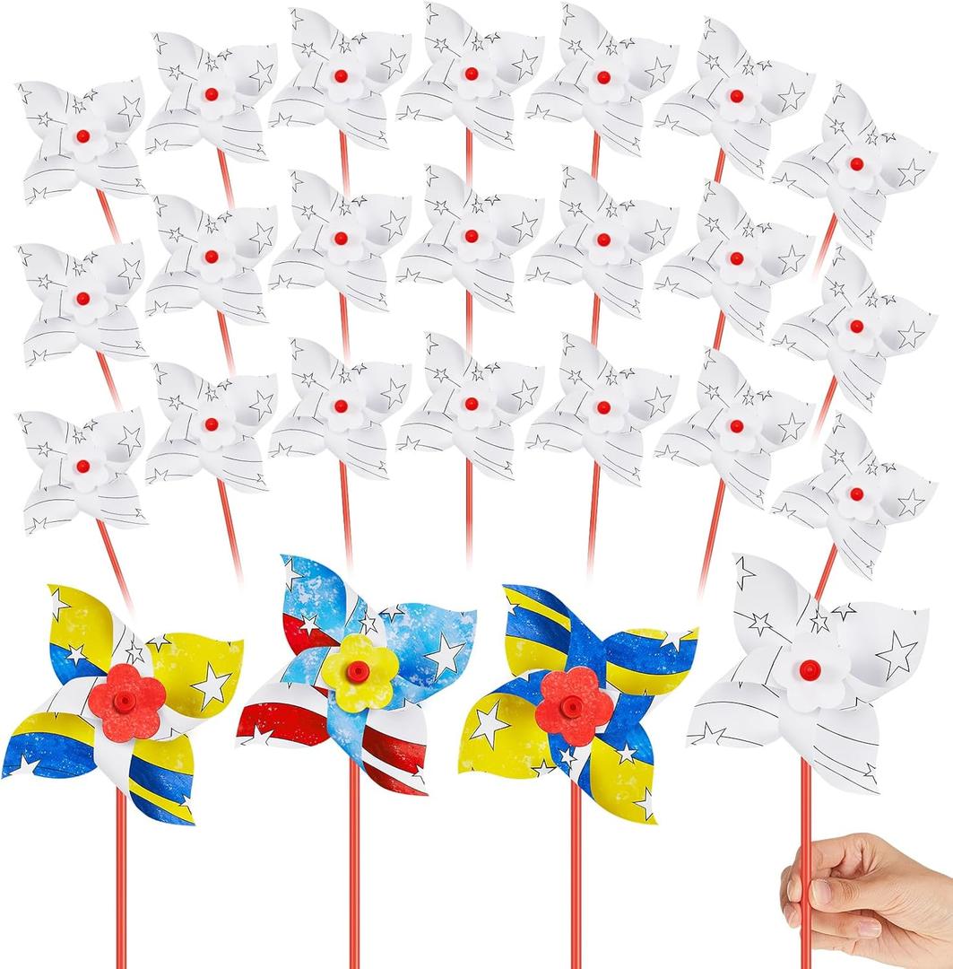 100 Pcs DIY Paper Pinwheels Bulk for Kids, Fall American Flag Patriotic Pinwheels for Yard Garden, Veterans Day Red White Blue Patriotic Decor, Blank Craft for School Activities Daycare (Four Leaf) 100 Pcs DIY Paper Pinwheels Bulk for Kids, Fall American Flag Patriotic Pinwheels for Yard Garden, Veterans Day Red White Blue Patriotic Decor, Blank Craft for School Activities Daycare (Four Leaf)