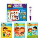Educational Insights Hot Dots Feelings & Friendships Social Emotional Learning Workbooks, Gift for Kids Ages 3+