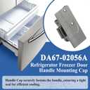 2Pcs DA67-02056A Refrigerator&Freezer Door Handle End Cap Replacement, Only Right Side, Replace 2041361, AP4365989, PS4158519, EAP4158519