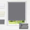 LazBlinds No Drill Blinds for Indoor Windows, Blackout Roller Shades, Cordless Window Blackout Blinds, Thermal Insulated Fabric UV Protection, for in Home and Office, 25" W x 72" H, Grey