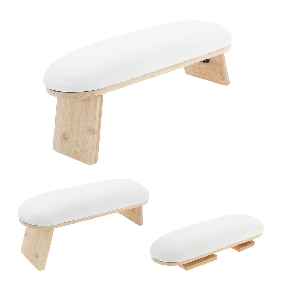 Arm Rest for Nails Tech, Professional Adjustable Nail Arm Rest Cushion, Nail Arm Rest, Soft Manicure Hand Rest Stand, White, 1 Set