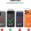 TENDLIN Magnetic Case Compatible with iPhone Air Case Wood Grain with Carbon Fiber Texture Design Leather Hybrid Slim Cover (Compatible with MagSafe) Hairline