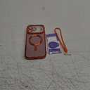 Meifigno Designed for iPhone 17 Pro Max Case 6.9", [Glitter Card & Wrist Strap] [Compatible with MagSafe] [2X HD Screen Protectors] Surround Raised Lens Protection for 17 ProMax Case, Cosmic Orange