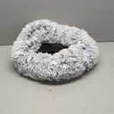 JOLLYVOGUE Small Dog & Cat Beds for Indoor Cats - 20 inches Calming Donut Dog Bed for Kittens & Puppies, Washable Round Fluffy Plush Faux Fur Pet Beds (Smoke Grey)