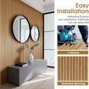 WPC Slat Wall Panels 16 Pack 48" x 6", Waterproof Fluted Wall Paneling, Accent 3D Wall Panel for Wall Decor, Bathroom, Bedroom, Office - Low Grille Elm (Cover Approx.32 sq.ft)