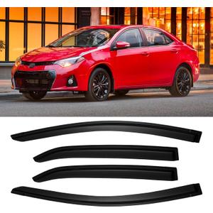 Window Rain Guards for 2014-2019 Toyota Corolla, Window Visor Guard Vent Wind Shade Deflector Rain Shield Protector Sun for 14-19 Corolla 2015 2016 2017 2018 14 15 16 17 18 19,Outside-Mount, 4PCS