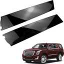 Pair Door Applique Rear Left and Right Rearward C Pillar for Chevrolet Chevy Tahoe for Cadillac Escalade for GMC Yukon 2015-2018 Gloss Black Door Window Trim Molding Panel Replaces 926-245 926-246