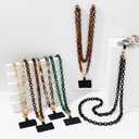 Phone Crossbody Chain CellPhone Lanyard, Acrylic Shouder Strap Universal Lanyard Chain with Tether Patches Compatible with Most Phones Bag Purse (multi-color
