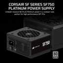 CORSAIR SF750 (2024) Fully Modular SFX Low Noise 80 Plus Platinum Power Supply ATX 3.1 Compliant PCIe 5.1 Ready Small Form Factor Bracket Included Black