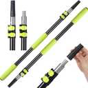 2 Pcs Extension Pole Telescoping Pole, 2.8-6.5 ft Paint Roller Extension Pole, Multi-Purpose Telescopic Extendable Rod Aluminum Alloy for Cleaning Painting Long Reach Tasks