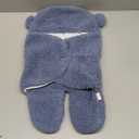 Baby Swaddle Blanket Boys Girls Cute Bear Plush Essential Receiving Blanket Ultra-Soft Newborn Registry Sleeping Wraps for Infant 0-6 Months - Blue