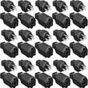 Treela 30 Pcs Extension Cord Plug Replacement Ends Male and Female 125v 15a 2 Pole 3 Wire Electrical Replacement Plug Connector 3 Prong Electrical Straight Blade Compatible with NEMA 5-15r 1875w