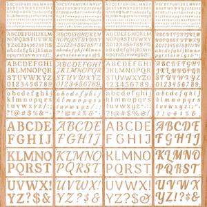 1/3, 1/2, 3/4, 1, 2 Inch Letter Stencils for Painting, 28 Pack Reusable Plastic Alphabet and Number Stencils for Crafts Art Projects