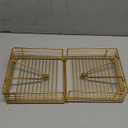 Gold Napkin Holder Modern Square Metal Flat Napkin Storage Stand Holder with Weighted Pivoted Arm for Outdoor Farmhouse Wedding Party Hotel(2pcs,Gold)