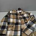 IDEALSANXUN Long Plaid Wool Coats for Women Fall Winter Double Breasted Trench Coat Peacoat Jackets (Large, Brown New)