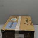 Amico Farmhouse Bathroom Vanity Light Fixtures,Rustic 4-Light Industrial Painted Wood Lights,Vintage Black Wall Sconces Bathroom Vanity Lighting with Bubble Glass Shade