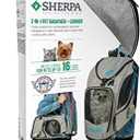 Sherpa 2-in-1 Backpack Travel Pet Carrier, Airline Approved On Board - Gray, Medium (Brick & Mortar Version)